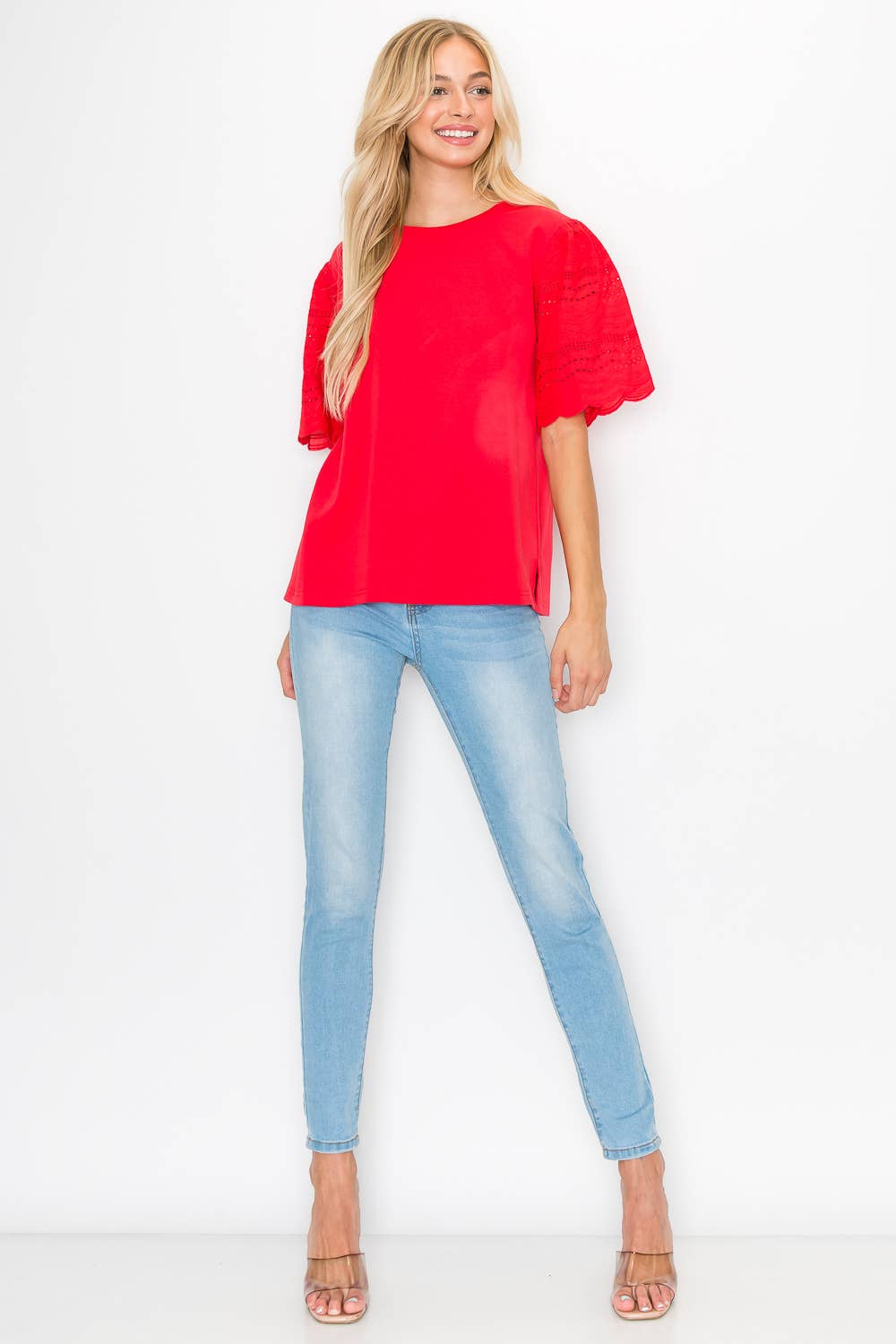 Ramona Pointe Knit Top with Lace