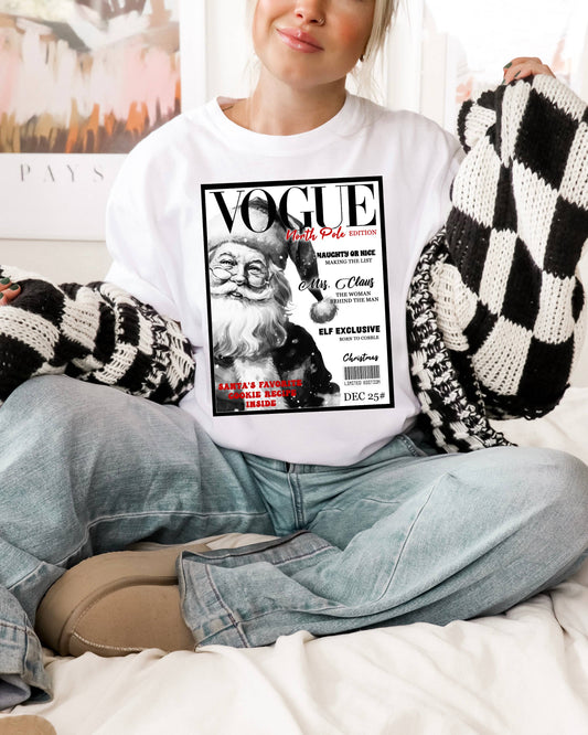Holiday Front Page Santa Tee Sweatshirt Tank Long Sleeve