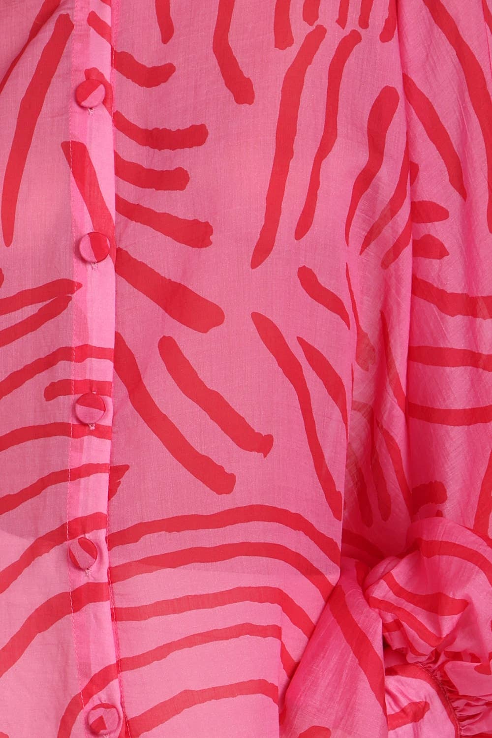 Abstract Print Sheer Dolman Blouse