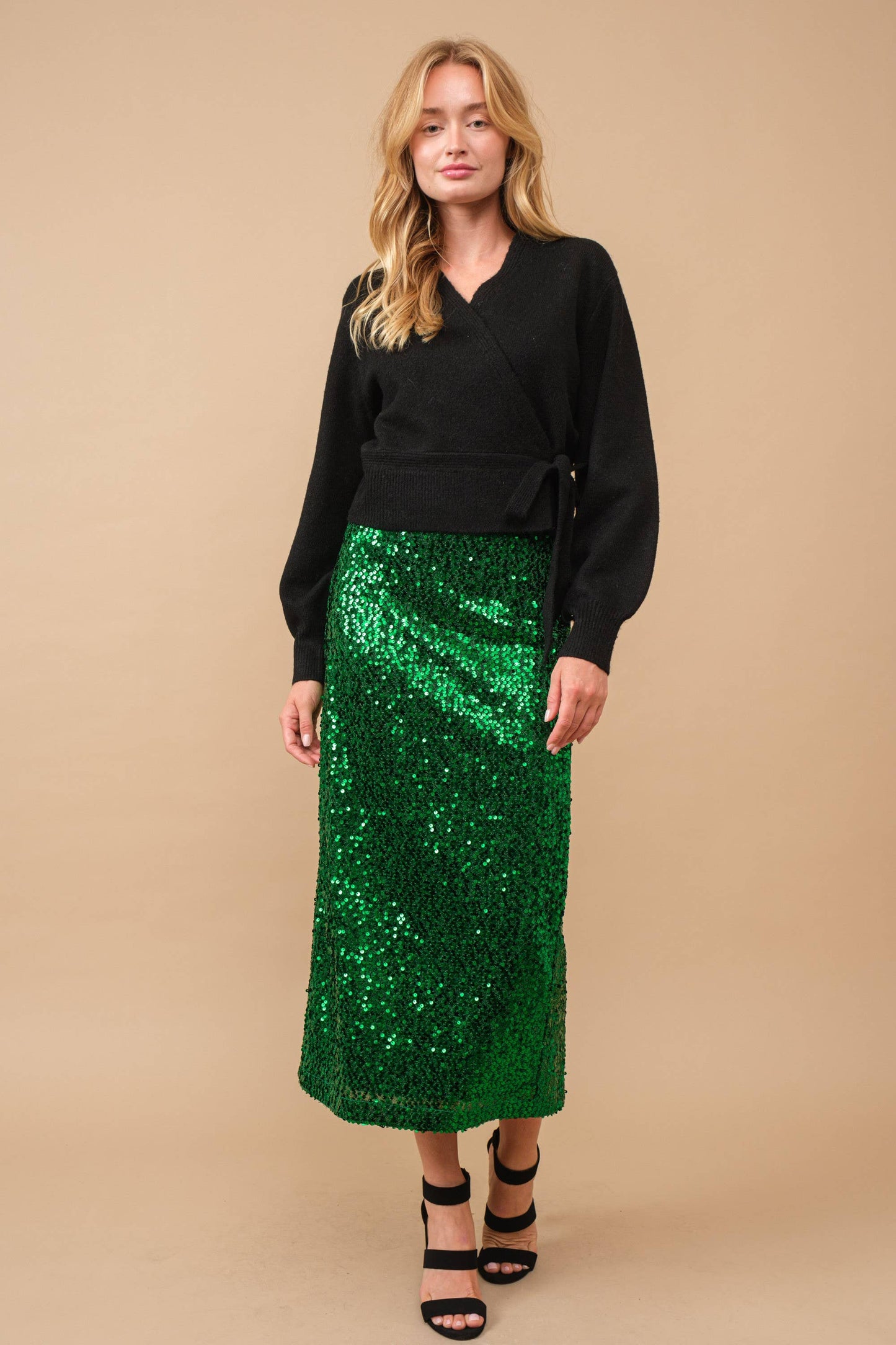 MAS2615 Sharon Sequin Midi Skirts