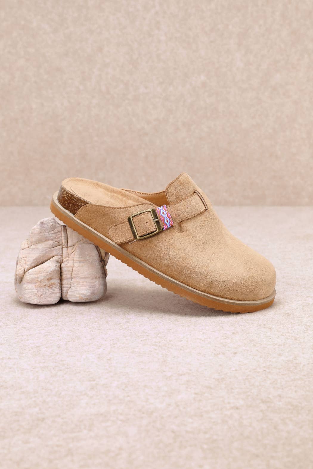 CAPRI BRAIDED LOOP DETAIL CLOSED-TOE CORK CLOG SANDADL