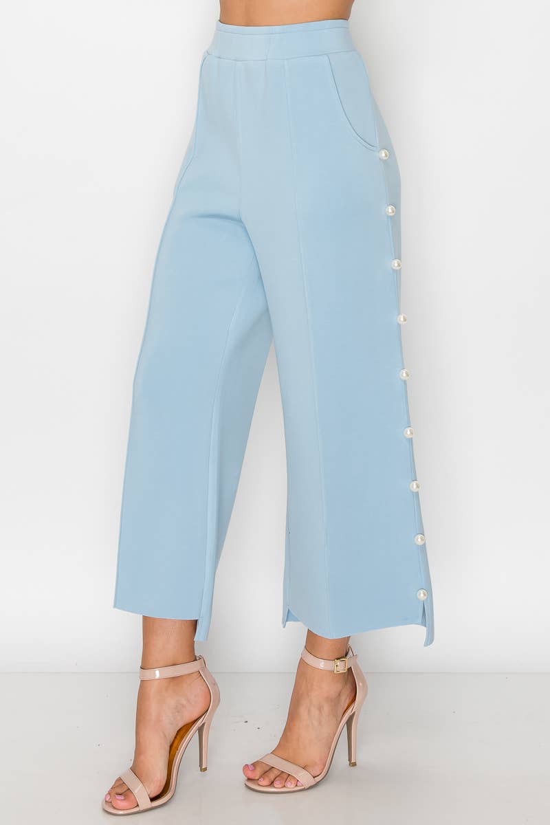 Farrah French Scuba Pearl Long Pant