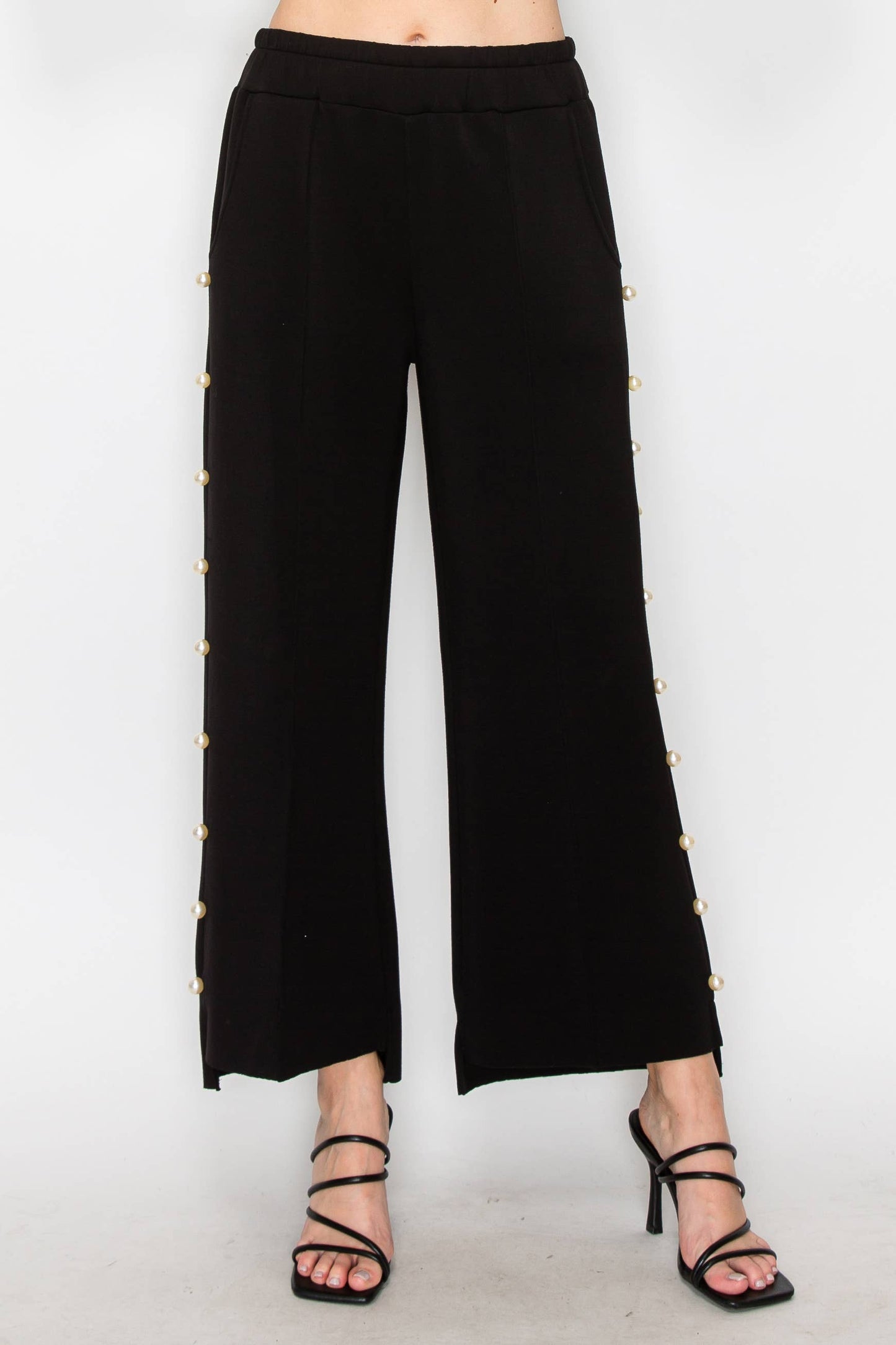 Farrah French Scuba Pearl Long Pant