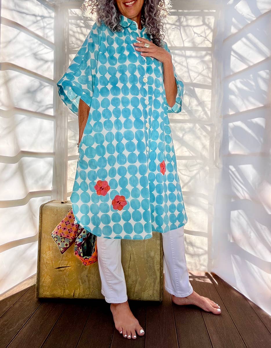 Pondi Shirt-Dress Blue