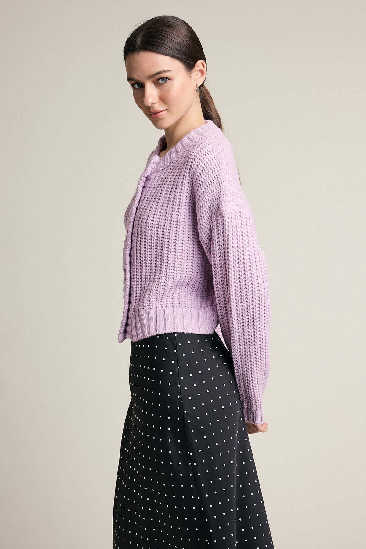 Chunky Knit Button Front Cardigan - RSW1228