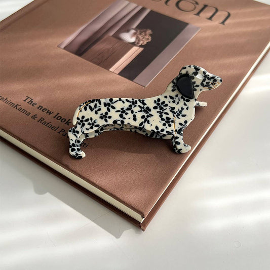 Dachshund Dog Acetate Hair Claw Clip for Girls_CWAHA5774