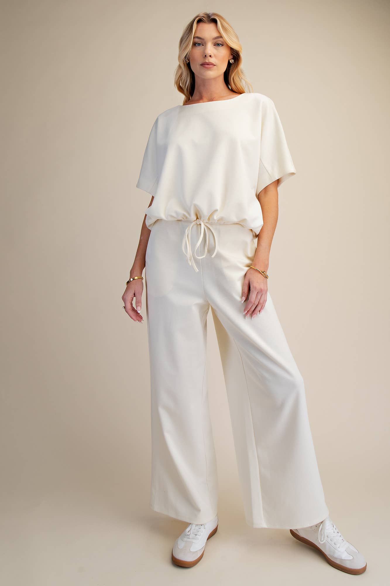 Waist Elastic Band Wide Leg Pants