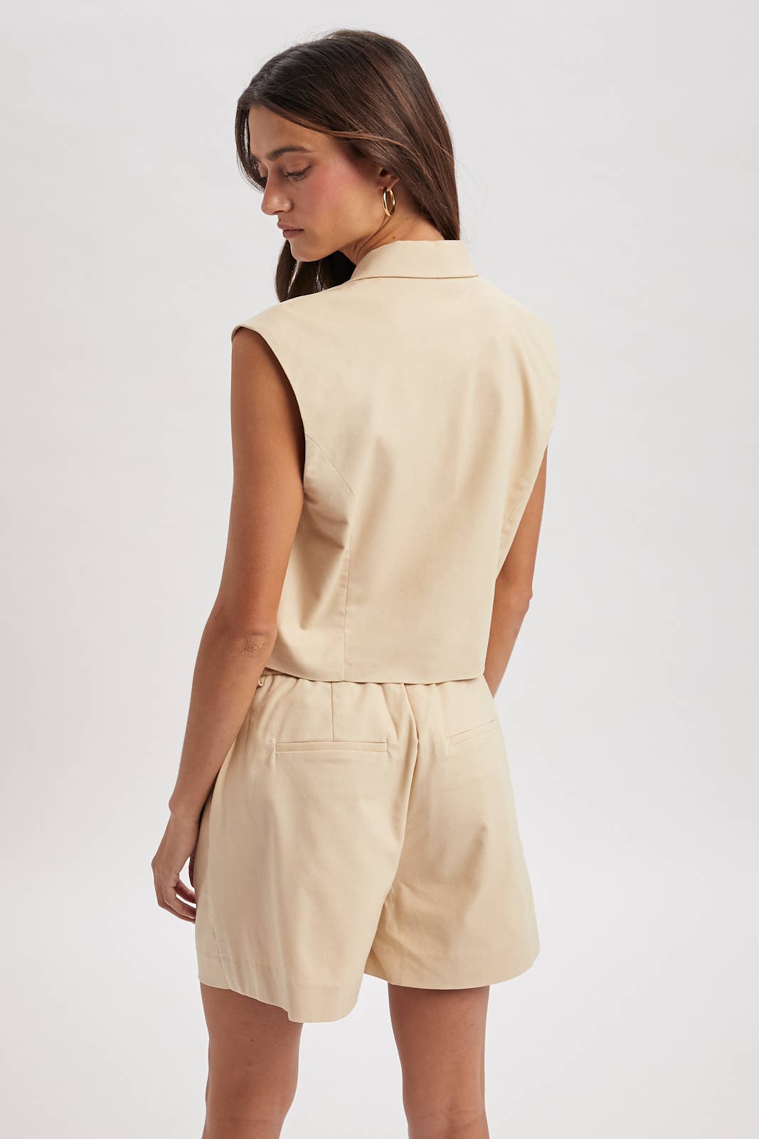 BUTTON-UP VEST AND SHORTS SET / WL25-12189