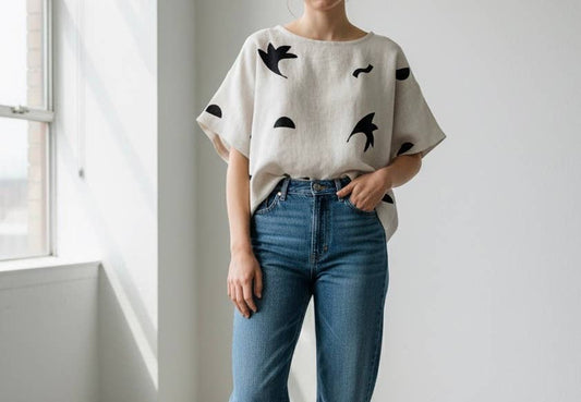 Fall oat linen top