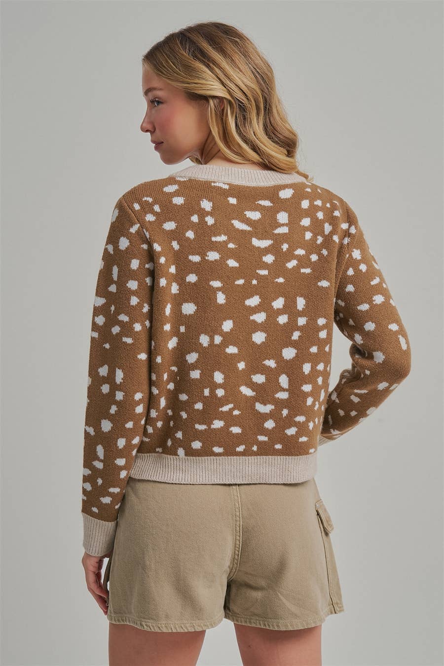 DEER PATTERN BUTTON DOWN FALL SWEATER CARDIGAN_JLT00359-01