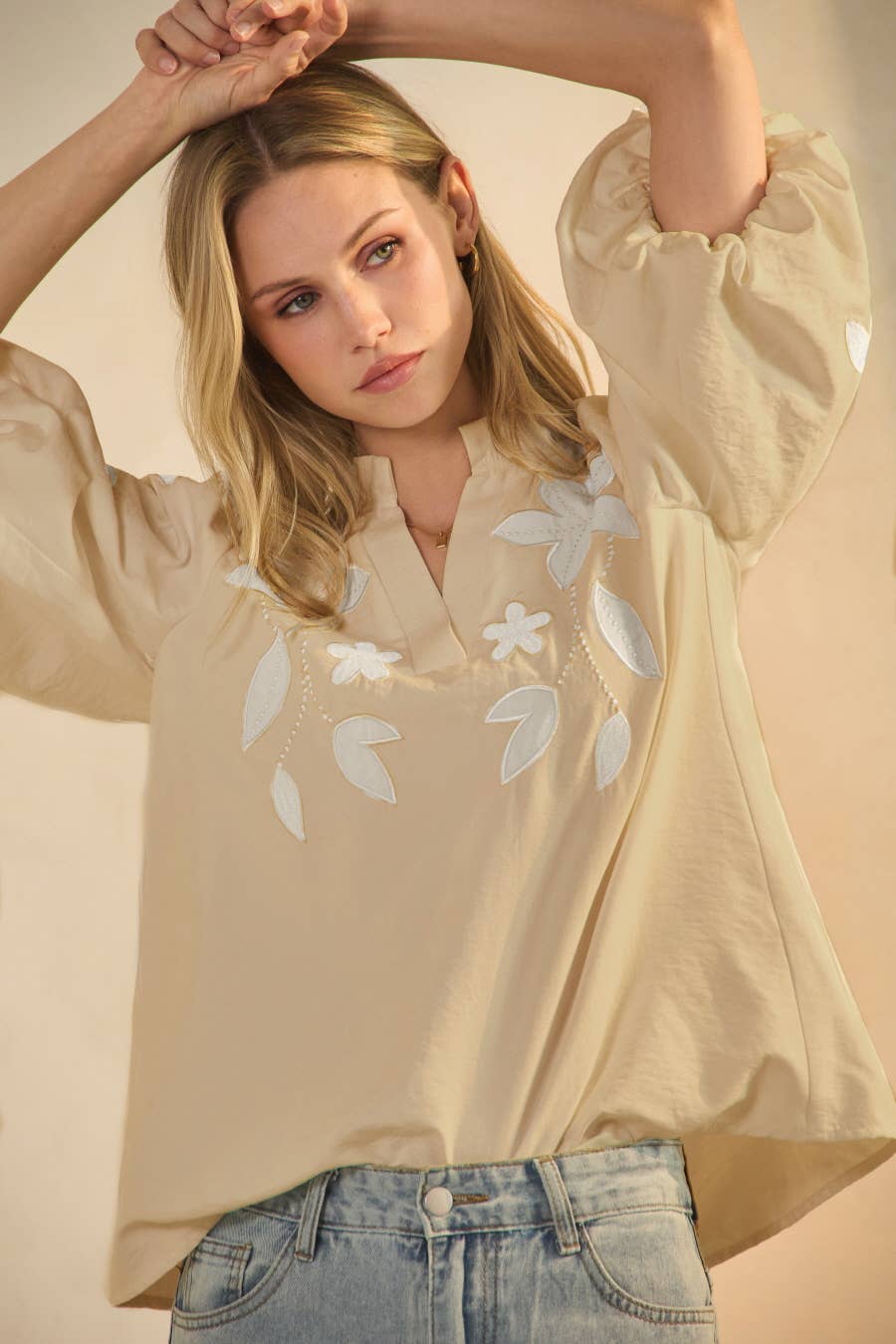 Washed Suede Top