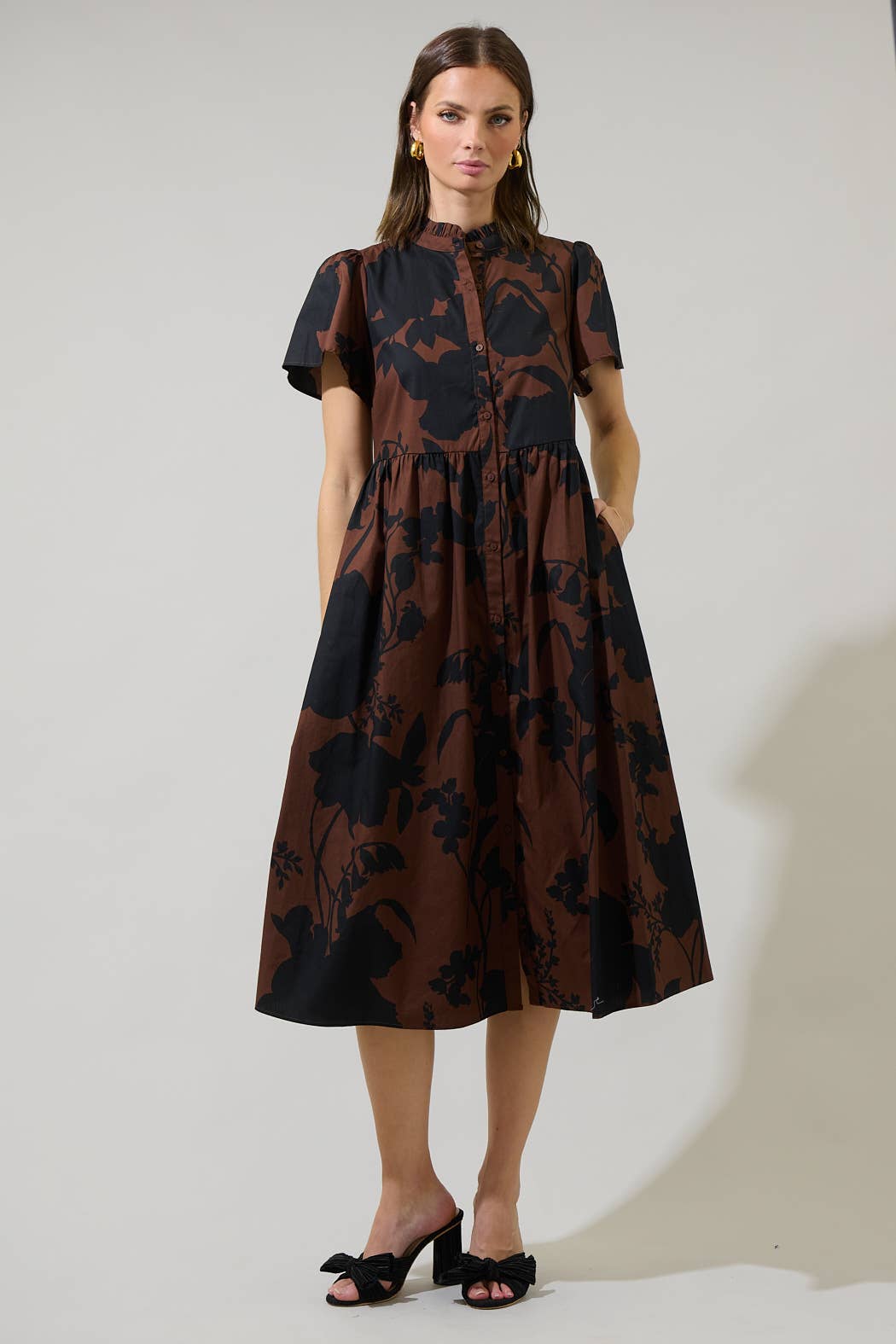 Somerton Floral Aurelia Babydoll Midi Dress