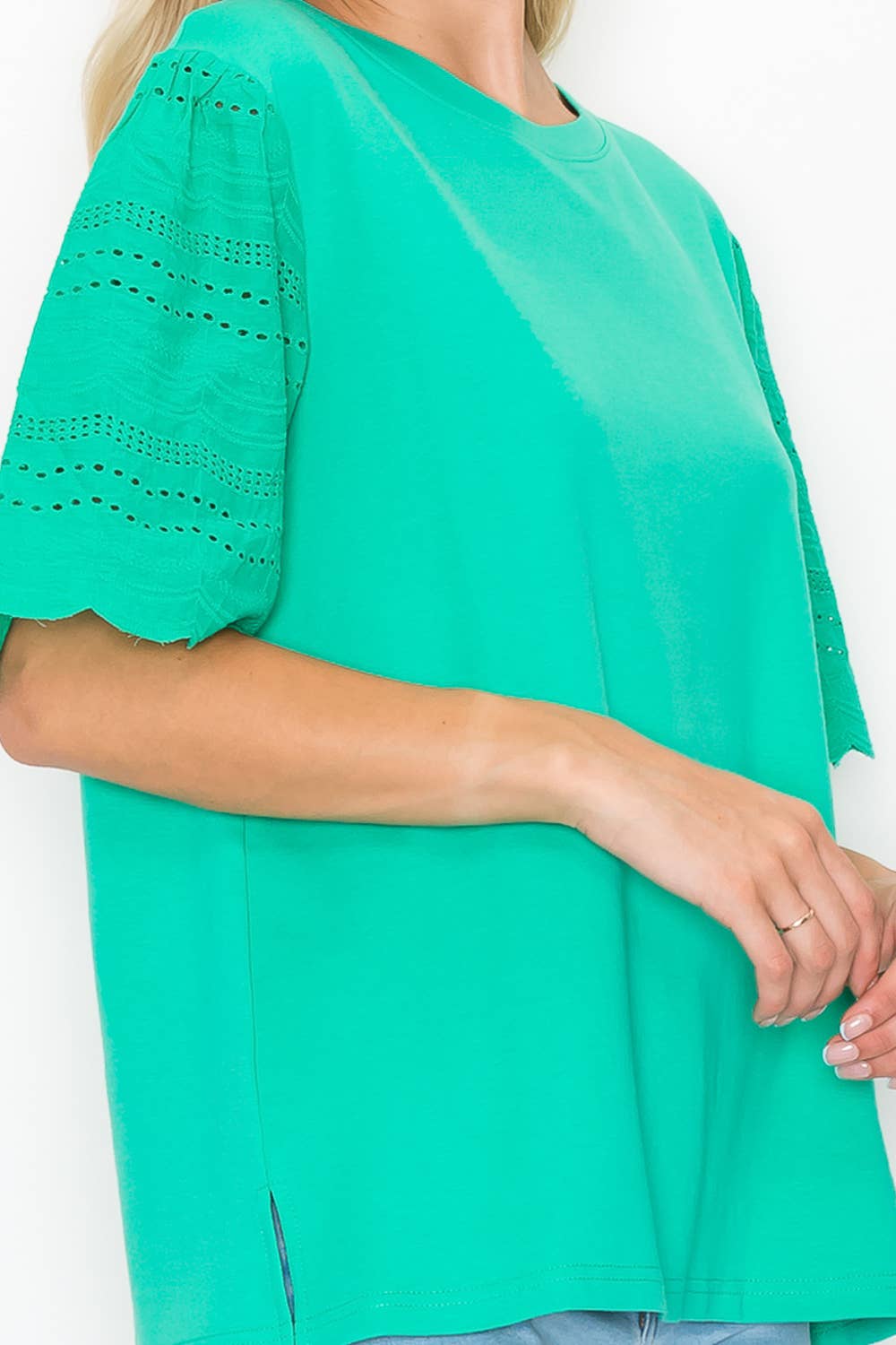 Ramona Pointe Knit Top with Lace