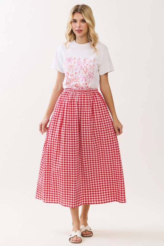 Gingham Maxi Skirt WS52550