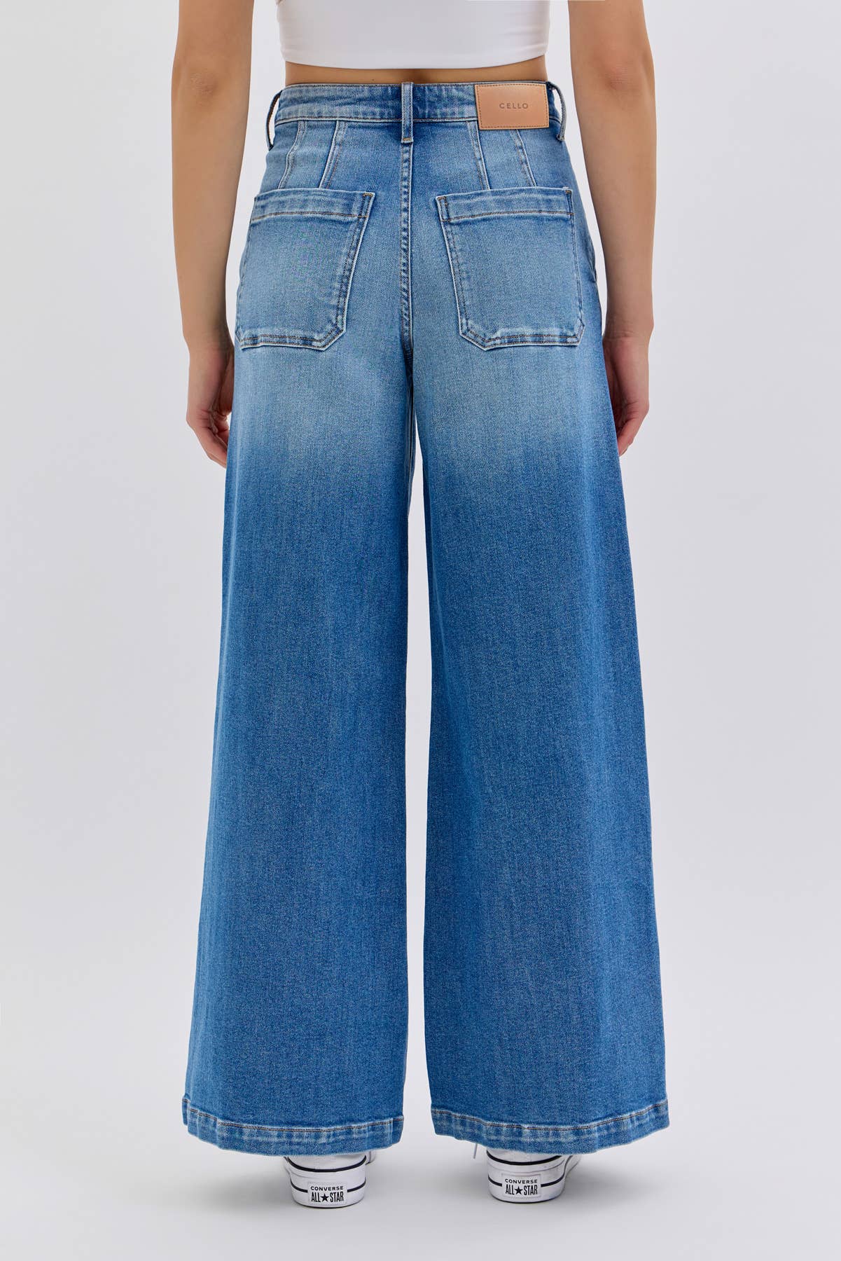 High Rise Wide Leg with Slanted Pockets [WV99872M]