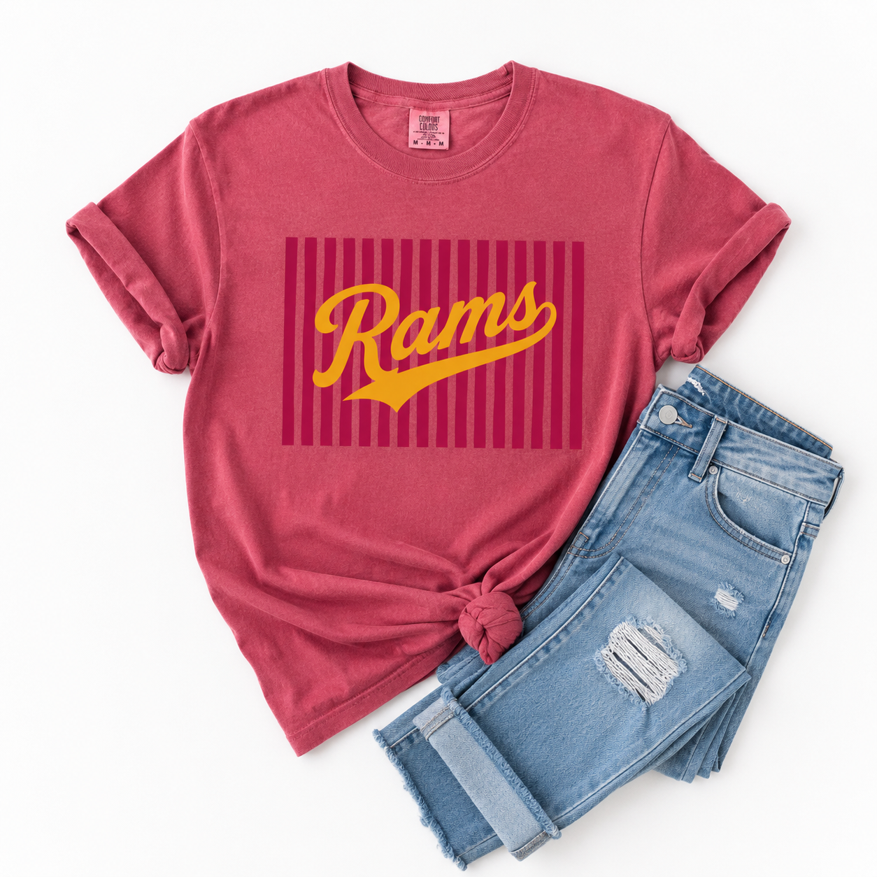Custom Striped Tone on Tone Spirit Tee