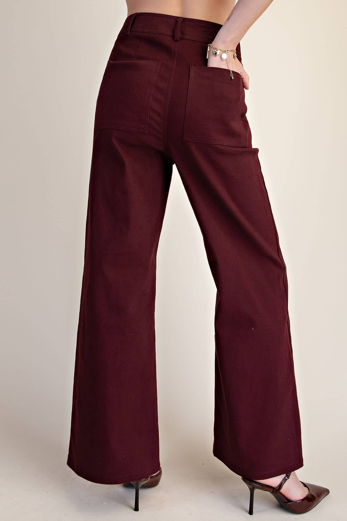 High-Waist Straight Stretchy Pants