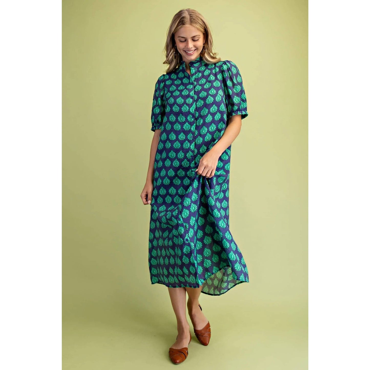 Printed Midi Dress