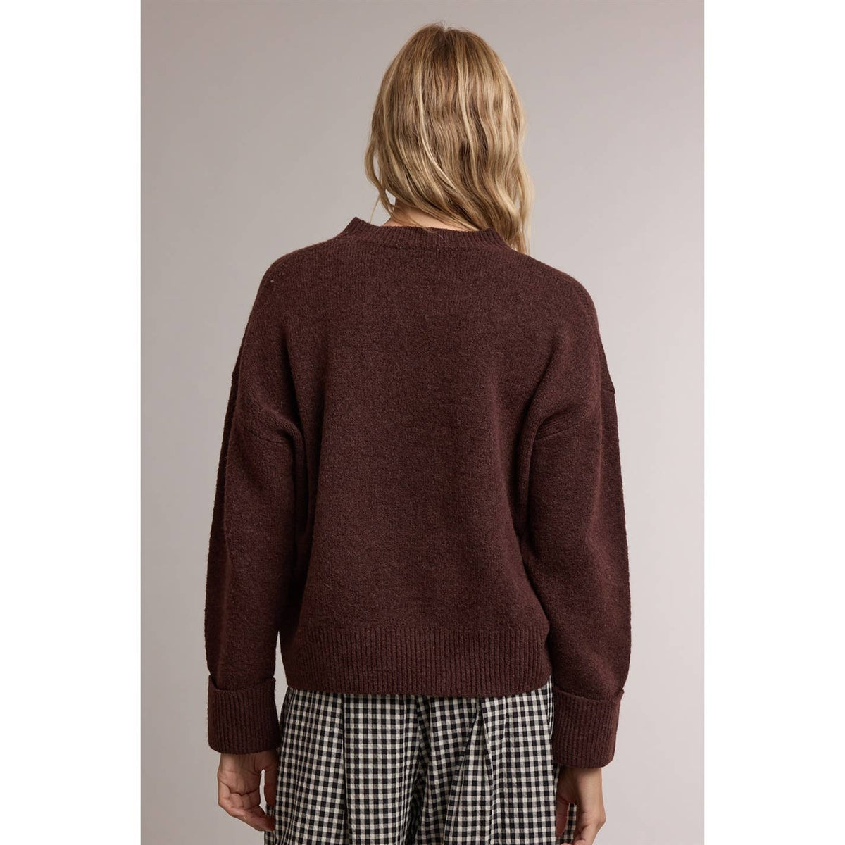 RELAXED CREWNECK SOFT KNIT SWEATER / WL26-13207