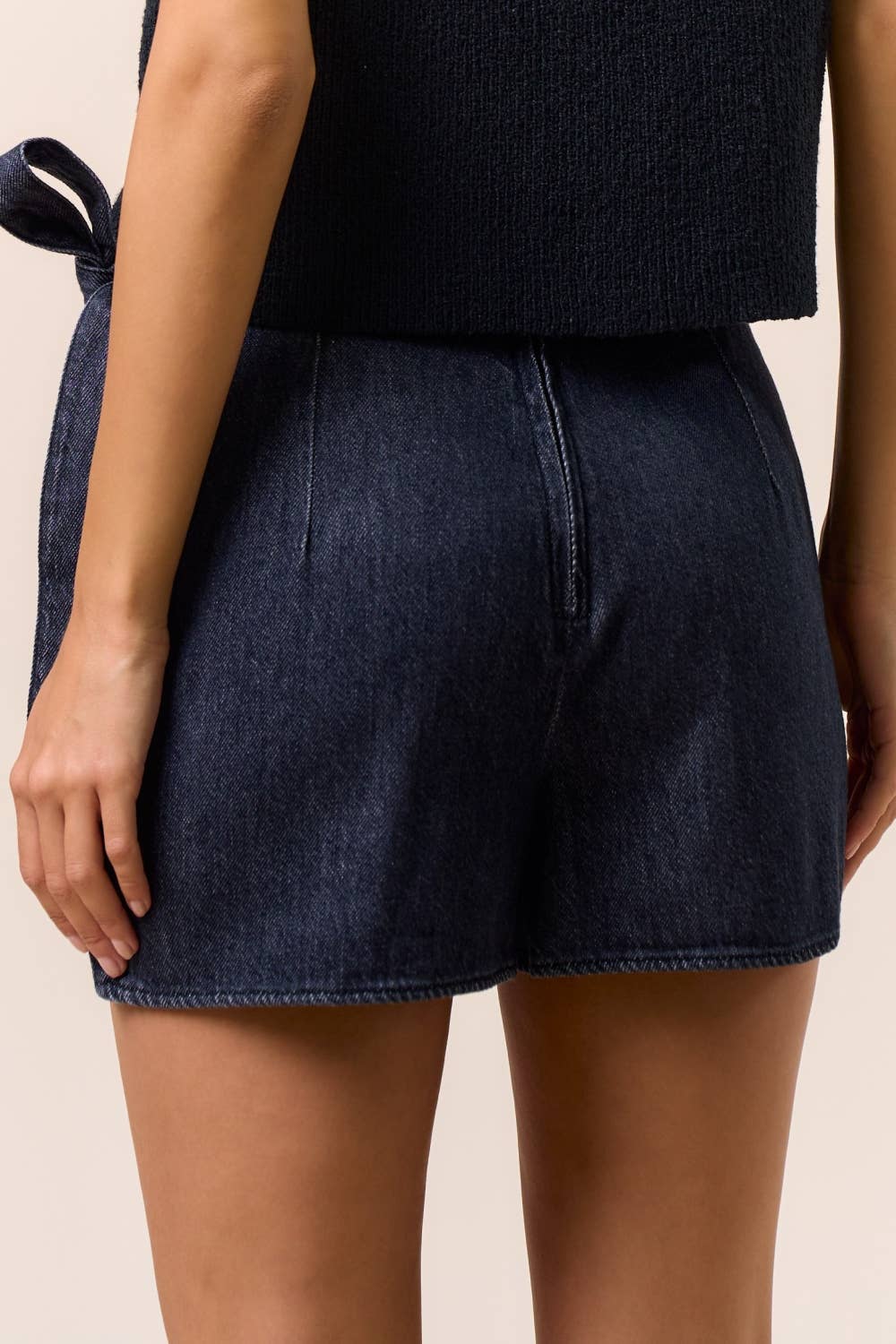 ILP4006-1 Wrap Braided Denim Skort
