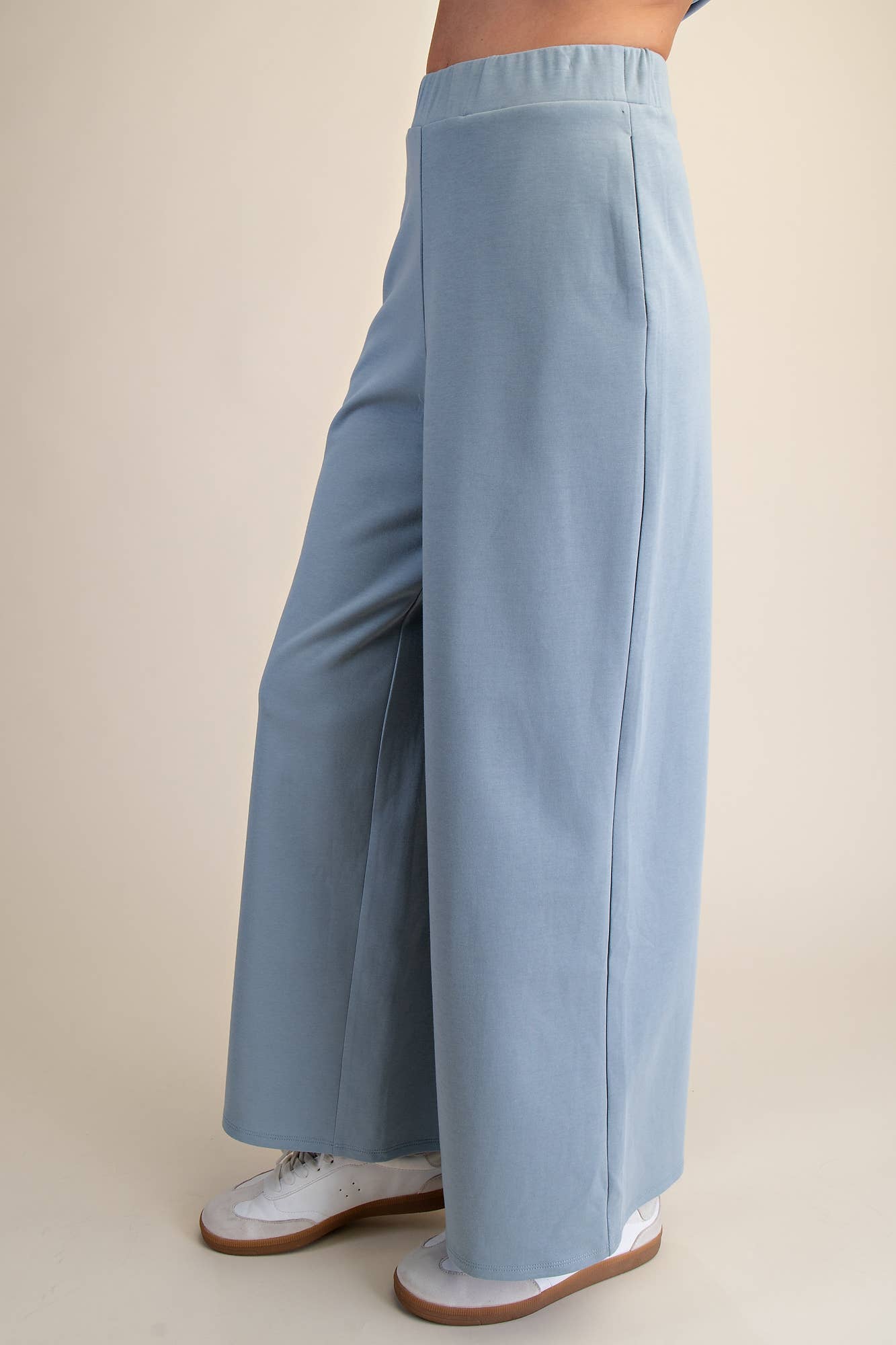 Waist Elastic Band Wide Leg Pants