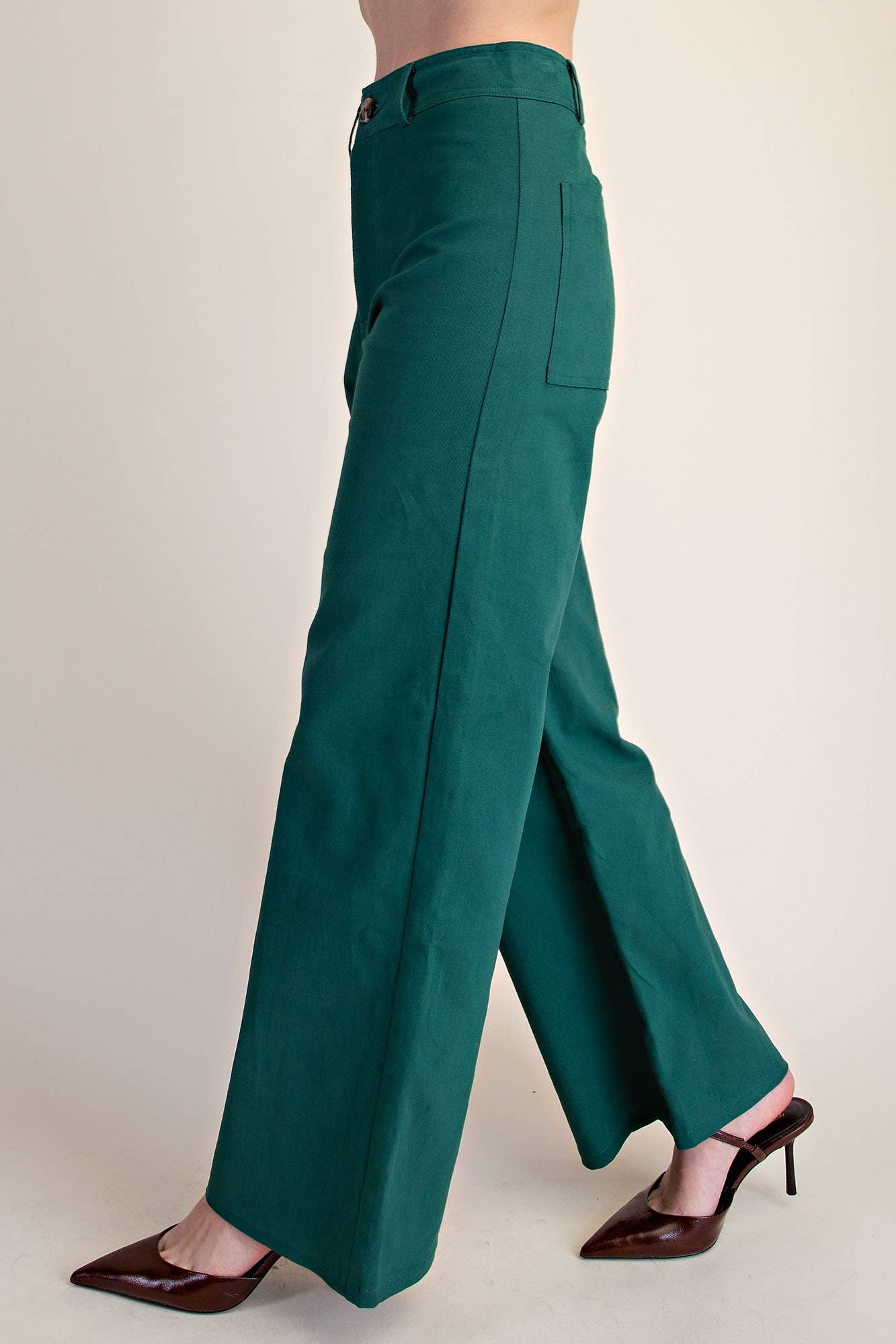 High-Waist Straight Stretchy Pants