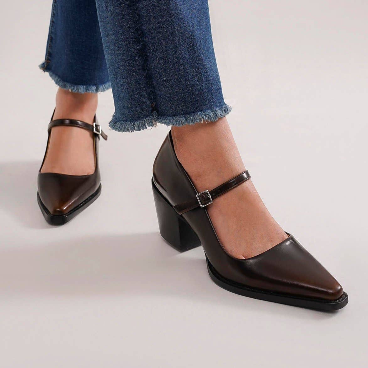 TESSA-07 Mary Jane Block Heels