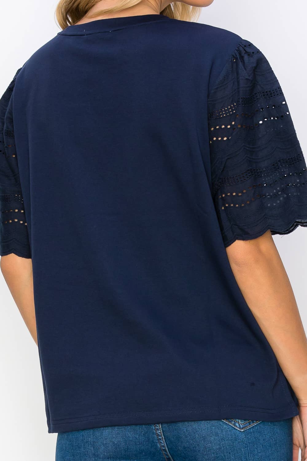 Ramona Pointe Knit Top with Lace
