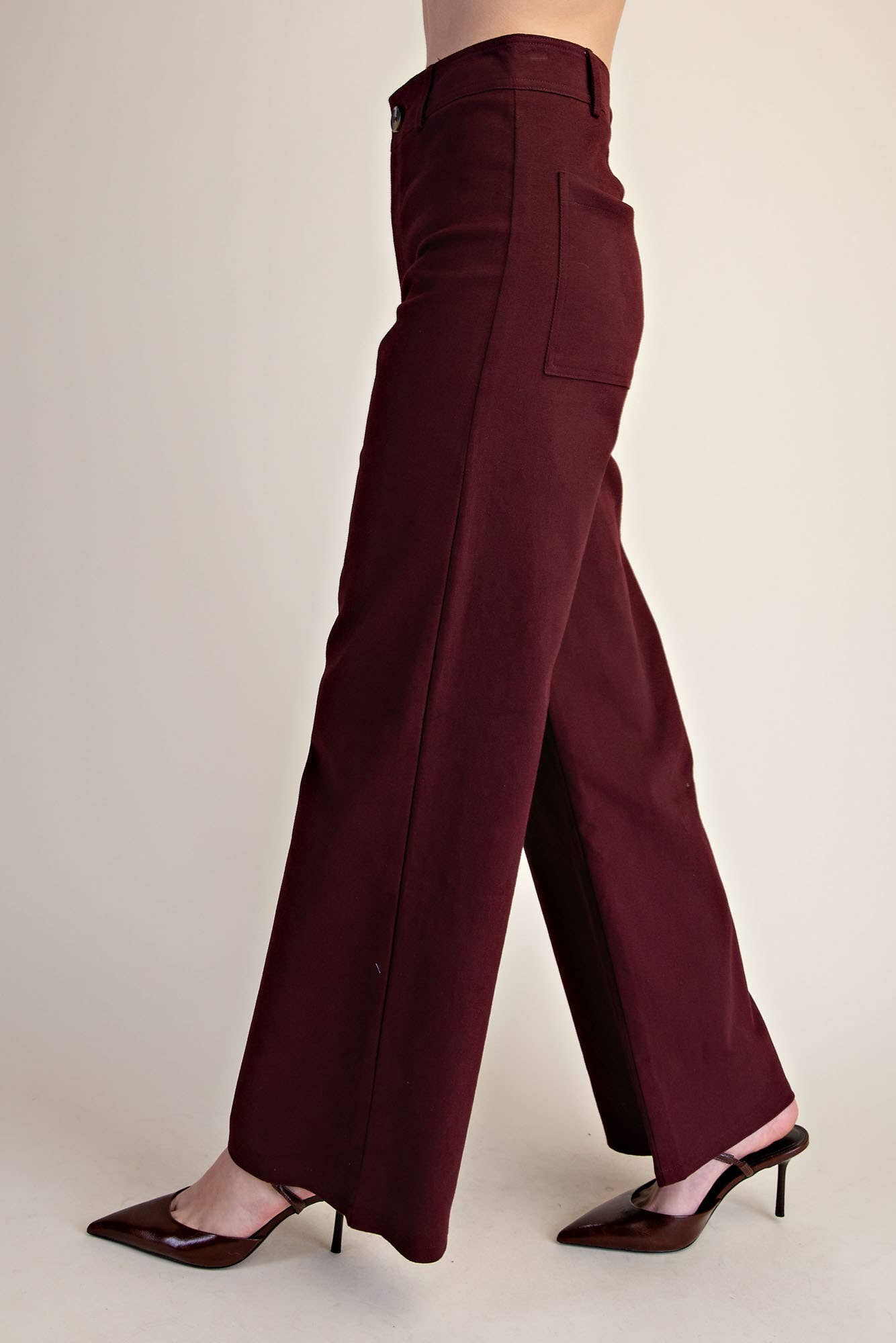 High-Waist Straight Stretchy Pants