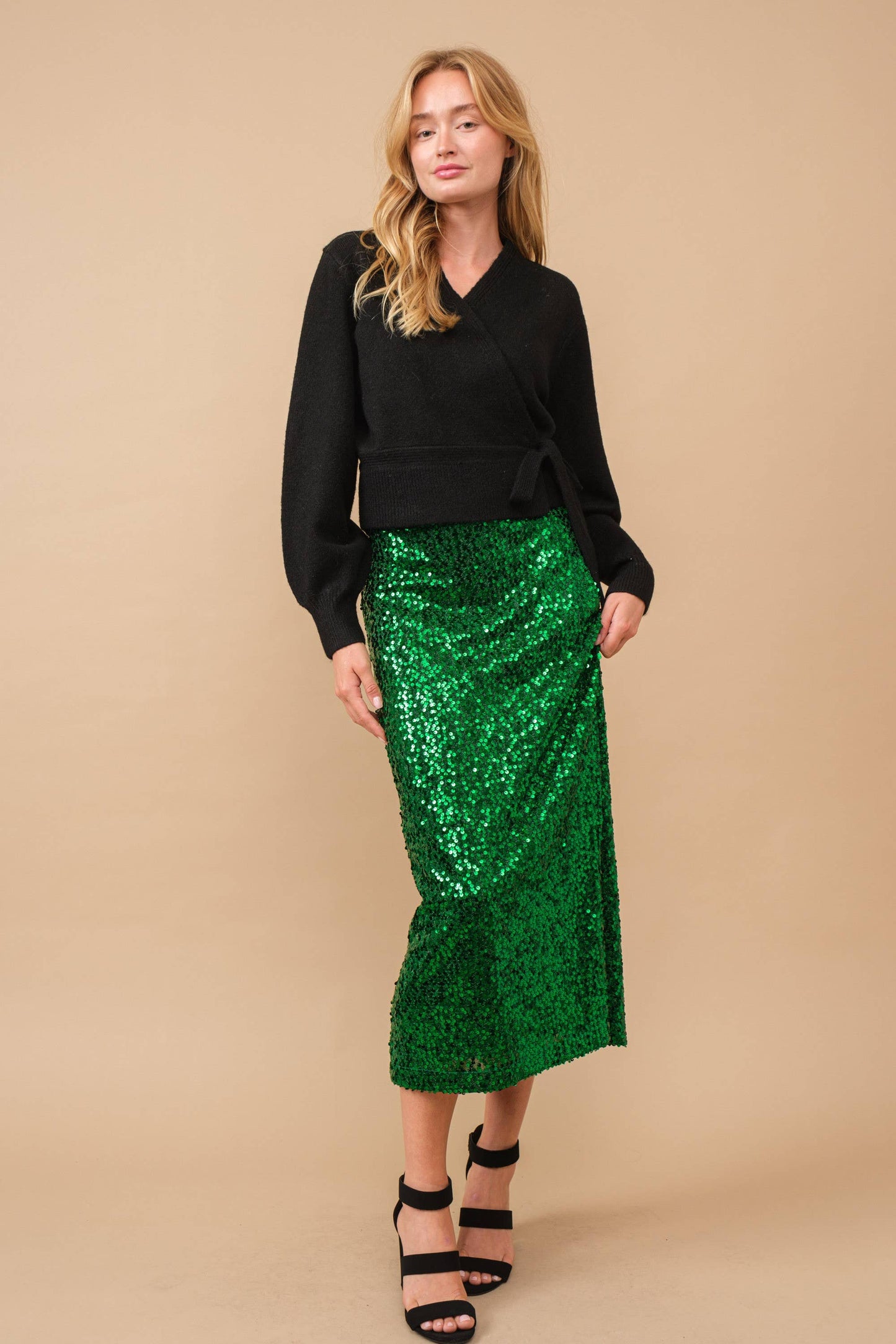 MAS2615 Sharon Sequin Midi Skirts