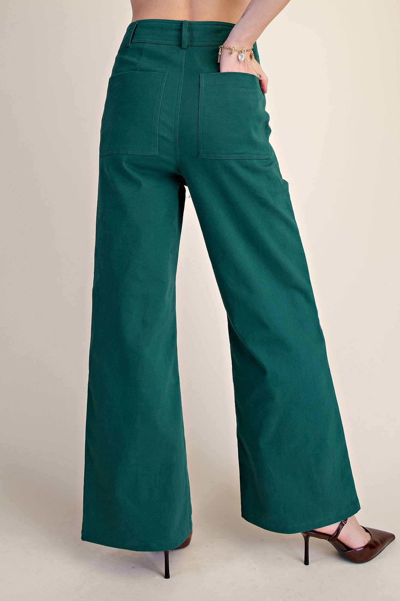High-Waist Straight Stretchy Pants